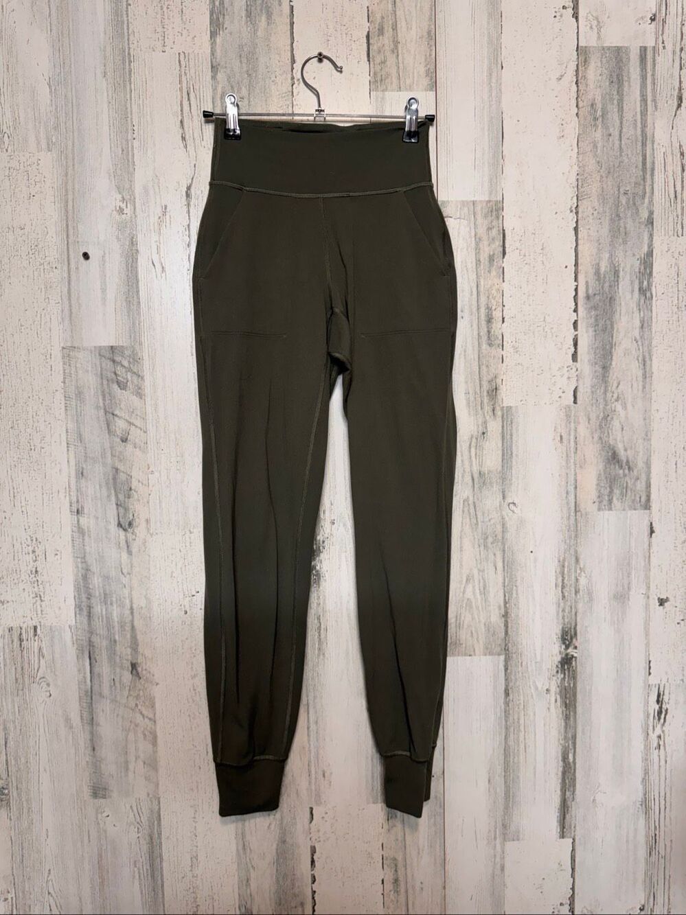 Lululemon Align High Rise Jogger Pants 28" Womens Size 2 Dark Olive Green Nulu